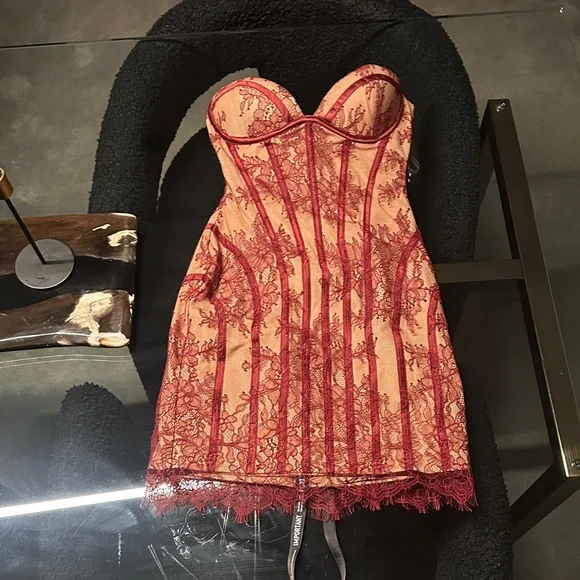 Babyboo Sian burgundy Mini Dress - Picture 4 of 6